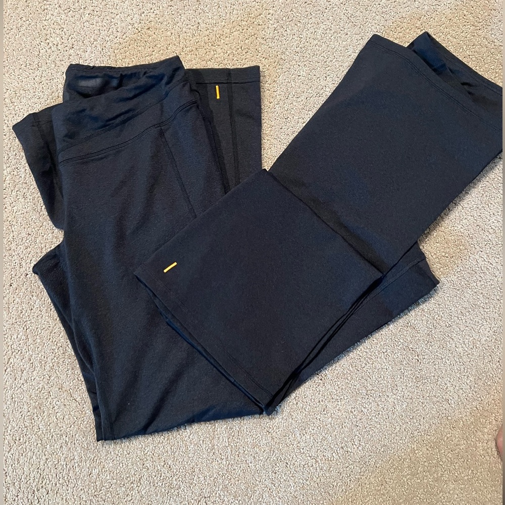 Lucy straight yoga pants:  1 charcoal gray & 1 black